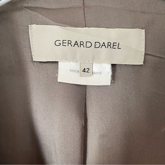 Gerard Darel Virgin Wool Cocoon Minimalistic Tan Coat size 10 - Picture 14 of 16